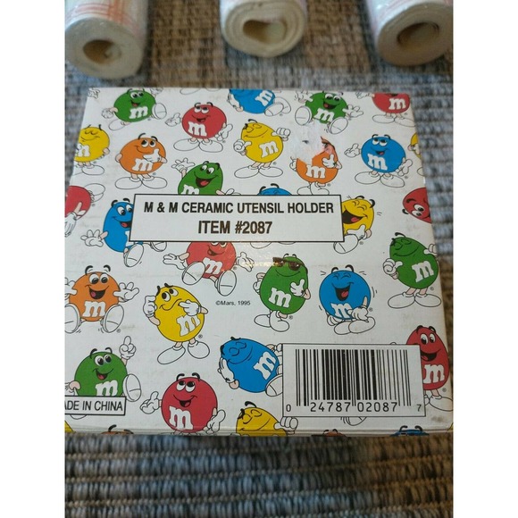 M&M'S 5" TALL CERAMIC KITCHEN TOOL CADDY 1996 - Picture 2 of 5